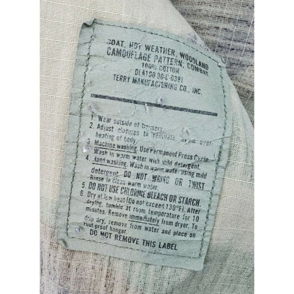 Vintage Large Regular Graney U.S. Army Woodland Camouflage Button Up Jacket - Picture 11 of 12